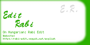 edit rabi business card